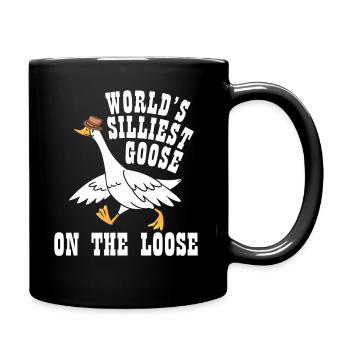 Worlds Silliest Goose On The Loose - Full Colour Mug - black - Right