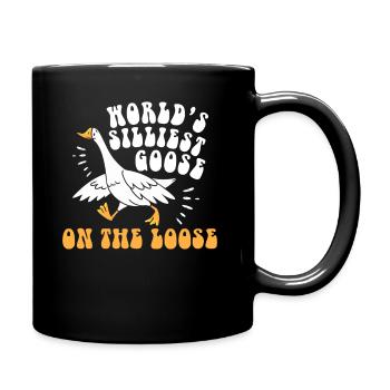 Die dümmste Gans der Welt auf freiem Fuß - Tasse einfarbig - Schwarz - Rechts