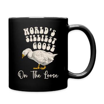 Worlds Silliest Goose On The Loose - Full Colour Mug - black - Right
