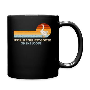 Worlds Silliest Goose On The Loose - Full Colour Mug - black - Right