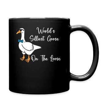 Die dümmste Gans der Welt auf freiem Fuß - Tasse einfarbig - Schwarz - Rechts