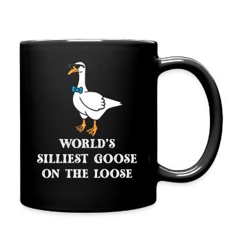 Die dümmste Gans der Welt auf freiem Fuß - Tasse einfarbig - Schwarz - Rechts