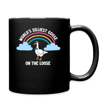 Worlds Silliest Goose On The Loose - Full Colour Mug - black - Right