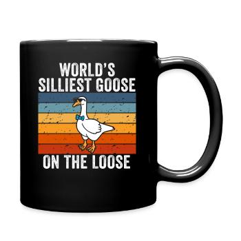 Die dümmste Gans der Welt auf freiem Fuß - Tasse einfarbig - Schwarz - Rechts