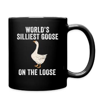 Worlds Silliest Goose On The Loose - Full Colour Mug - black - Right