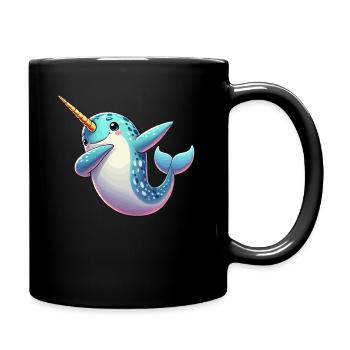Narval, Baleine, Créature Marine, Licorne, Océan - Mug uni - noir - Droite