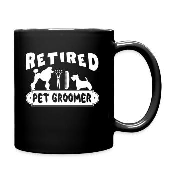 Retired Pet Groomer - Full Colour Mug - black - Right