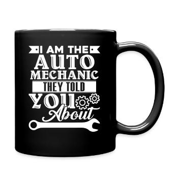I am The Auto Mechanic - Full Colour Mug - black - Right