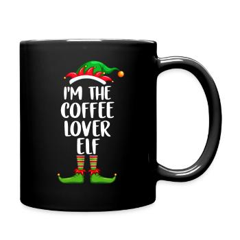 Je suis l’amoureux du café Chemise elfe assortie famille - Mug uni - noir - Droite