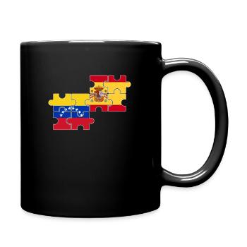 Venezuela Spain Flag Spaniards Venezuelans - Full Colour Mug - black - Right