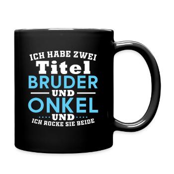Brother and uncle, Humor Gift - Full Colour Mug - black - Right