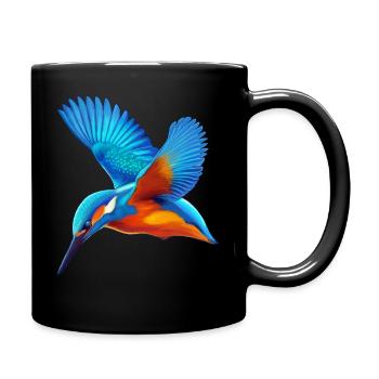 Eisvogel Isfugl - Tasse einfarbig - Schwarz - Rechts