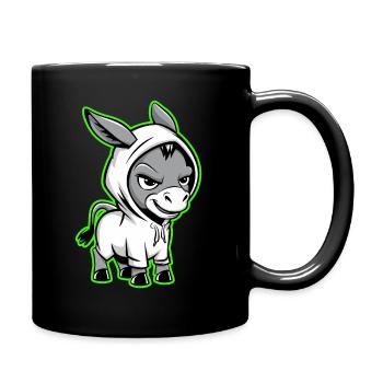Donkey Urban Animal Style Animal Lover - Full Colour Mug - black - Right