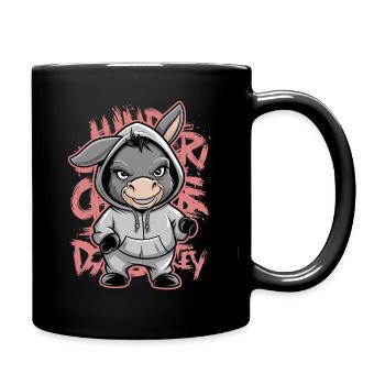 Donkey Urban Animal Style Animal Lover - Full Colour Mug - black - Right