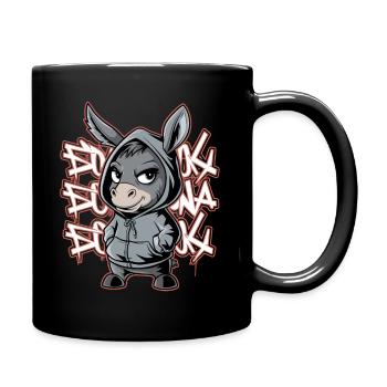 Donkey Urban Animal Style Animal Lover - Full Colour Mug - black - Right
