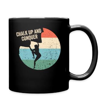 Boulderer Ankreiden Und Bezwingen - Tasse einfarbig - Schwarz - Rechts