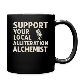 Poetry Slam Pun Warrior Slam Poetry - Full Colour Mug - black - Right
