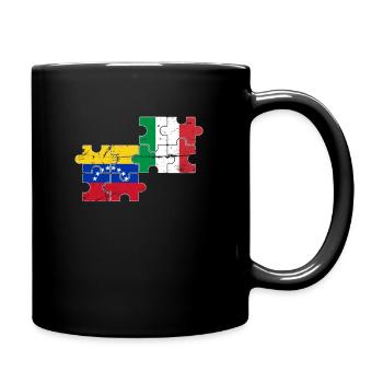 Venezuela Italy Flag Italians Venezuelans - Full Colour Mug - black - Right
