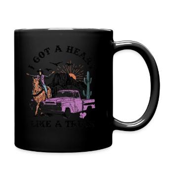 I Got A Heart Like A Truck - Full Colour Mug - black - Right