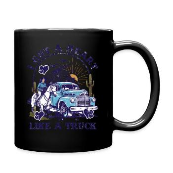I Got A Heart Like A Truck - Full Colour Mug - black - Right