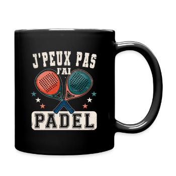 J'Peux Pas J'ai Padel - Mug uni - noir - Droite