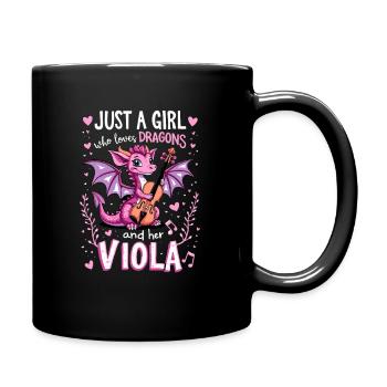 Viola Dragon Dragons Altiste Amour - Mug uni - noir - Droite