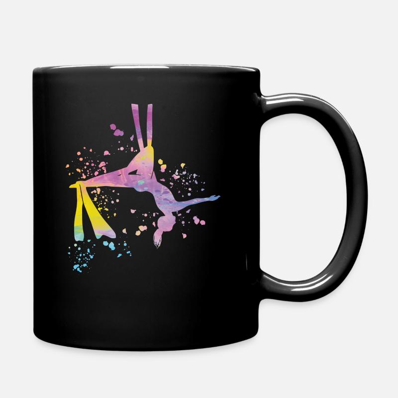 Vertikaltuch Luftakrobatik Aerial Silk - Tasse einfarbig - Schwarz