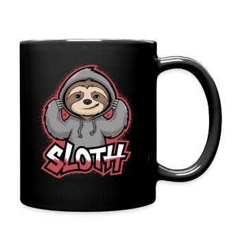 paresseux Hip-Hop Style urbain Drôle d’animal - Mug uni - noir - Droite