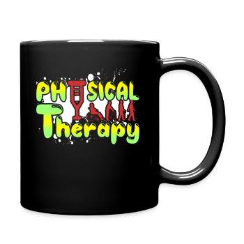 Physical Therapist Funny Physical Therapy - Full Colour Mug - black - Right