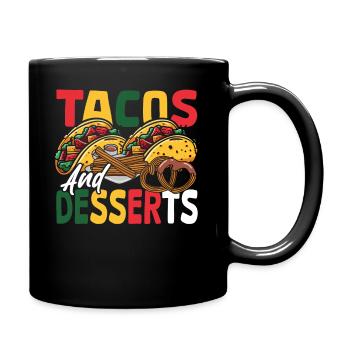 Nachos mexicains, tortillas, tacos et desserts - Mug uni - noir - Droite