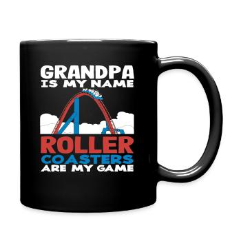 Montagnes russes, grand-père est mon nom - Mug uni - noir - Droite