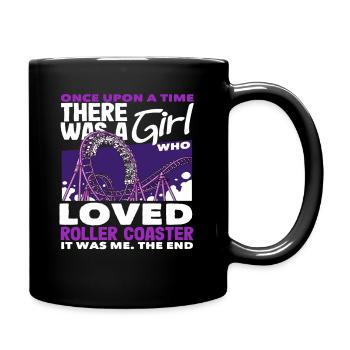 Il était une fois une fille qui aimait les montagnes russes - Mug uni - noir - Droite
