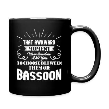 Bassoon Awkward Moment Designs - Full Colour Mug - black - Right
