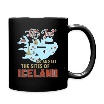 Let's Just Go And See The Sites Of Iceland - Full Colour Mug - black - Right