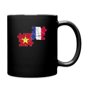 Vietnam Frankreich Vintage Flagge Vietnamese - Tasse einfarbig - Schwarz - Rechts