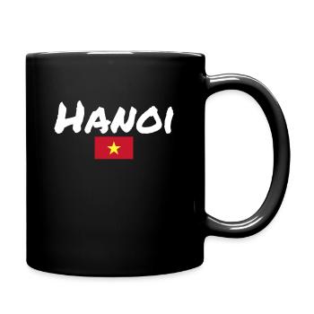 Hanoi Vietnam Vietnamesische Flagge Vietnamese - Tasse einfarbig - Schwarz - Rechts