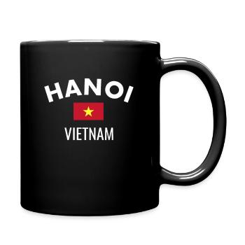 Hanoi Vietnam Vietnamesische Flagge Vietnamese - Tasse einfarbig - Schwarz - Rechts