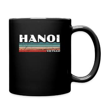 Hanoi Vietnam Vintage Vietnamesische Vietnamese - Tasse einfarbig - Schwarz - Rechts