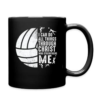 Je peux tout faire grâce au volleyball - Mug uni - noir - Droite
