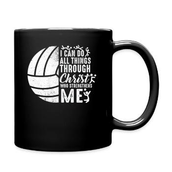Je peux tout faire grâce au volleyball - Mug uni - noir - Droite