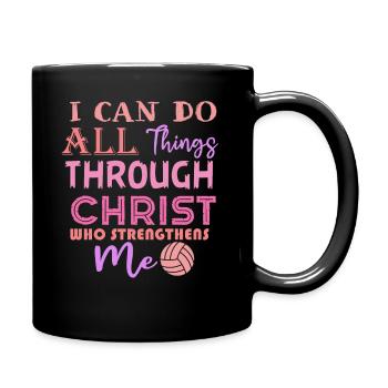 Je peux tout faire grâce au volleyball - Mug uni - noir - Droite