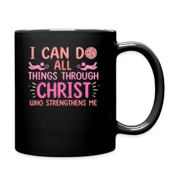 Je peux tout faire grâce au volleyball - Mug uni - noir - Droite