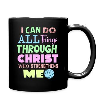 Je peux tout faire grâce au volleyball - Mug uni - noir - Droite
