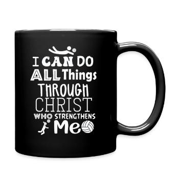 Je peux tout faire grâce au volleyball - Mug uni - noir - Droite