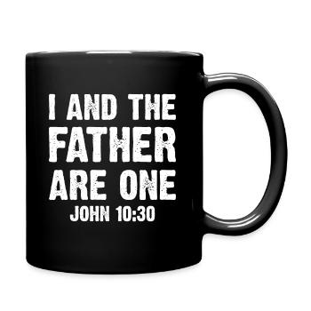 I And The Father Are One - John 10:30 - Full Colour Mug - black - Right