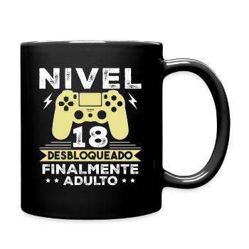 18 Year Old Birthday Gift Boy Mood Girl - Full Colour Mug - black - Right
