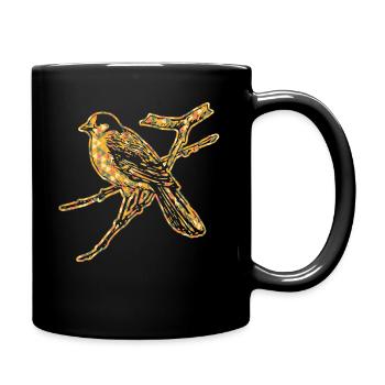Goldfinch Geometric - Full Colour Mug - black - Right