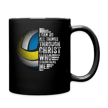 Je peux tout faire grâce au volleyball - Mug uni - noir - Droite