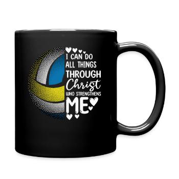 Je peux tout faire grâce au volleyball - Mug uni - noir - Droite
