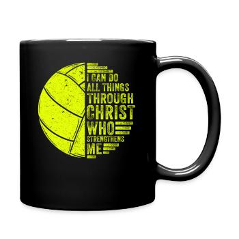 Je peux tout faire grâce au volleyball - Mug uni - noir - Droite